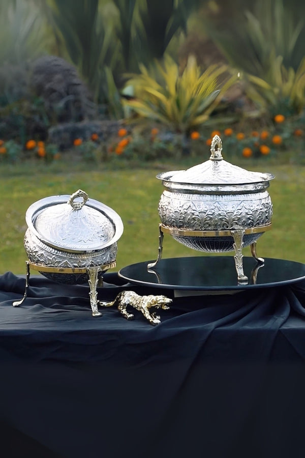 Gold and Silver Brass handi set