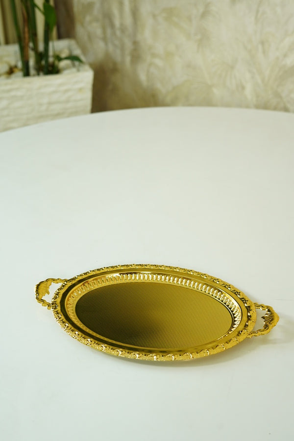 Oval Gold Tray